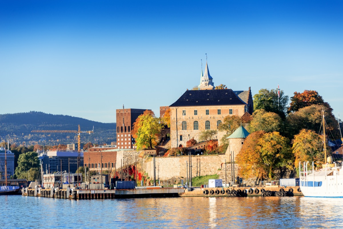 The medieval Akershus Fortress on the Oslofjord